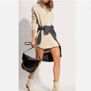 All Saints Xonda Hoodie Tunic Dress Women's size Small Beige Ecru